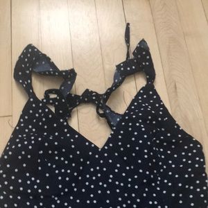 Losing Sleep Mini Dress Navy Polka Dot 